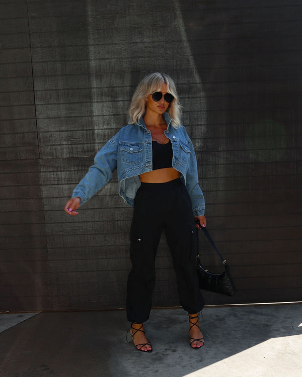 Jorise Cropped Denim Jacket Denim