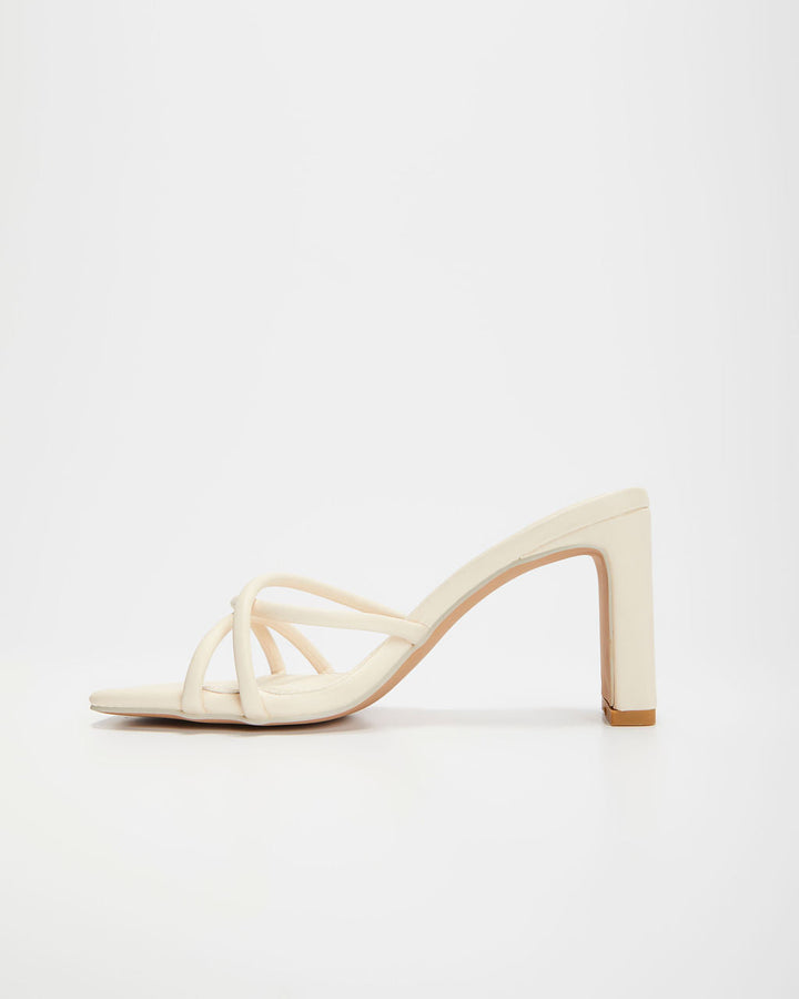 Kalis Strappy Heels Ivory
