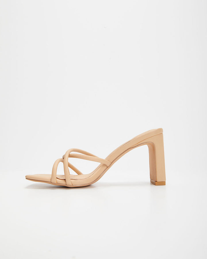 Kalis Strappy Heels Taupe