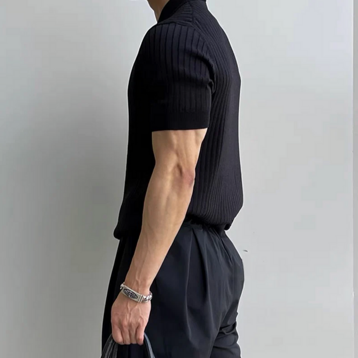 Ribbed Polo Shirt
