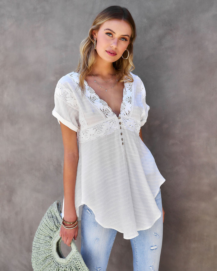 Love Always Lace Top Cream