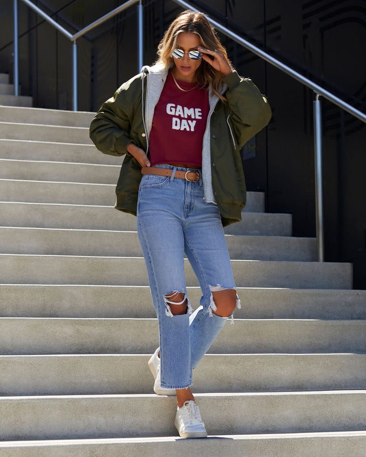 Game Day Cropped Graphic Tee