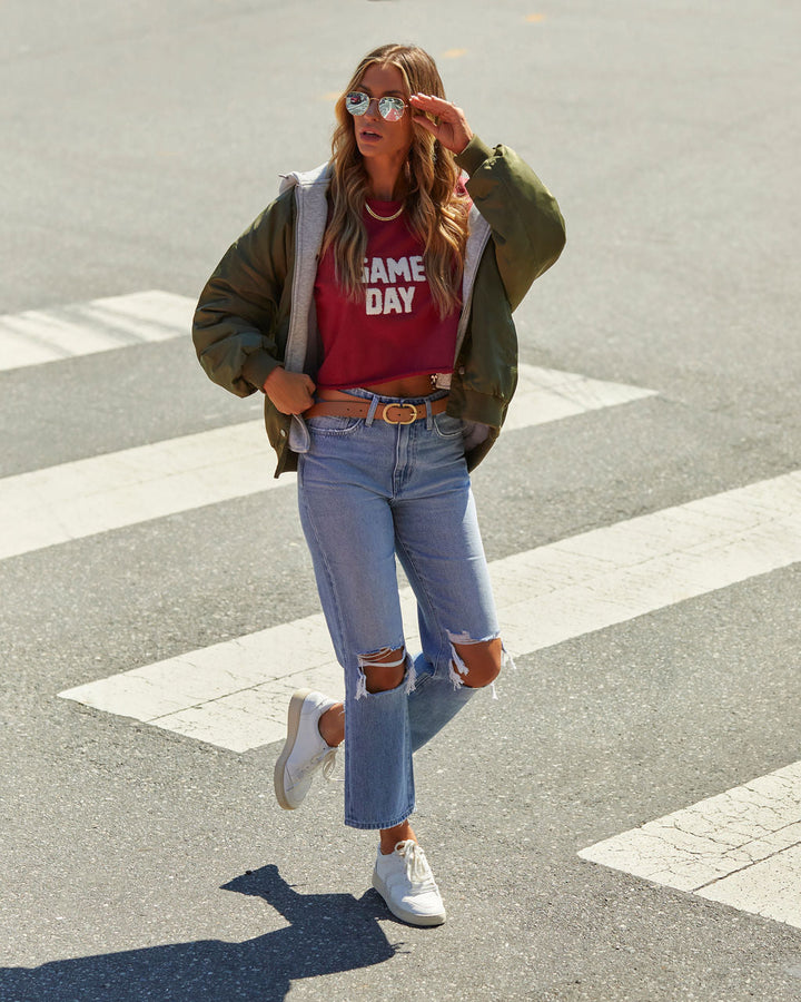 Game Day Cropped Graphic Tee