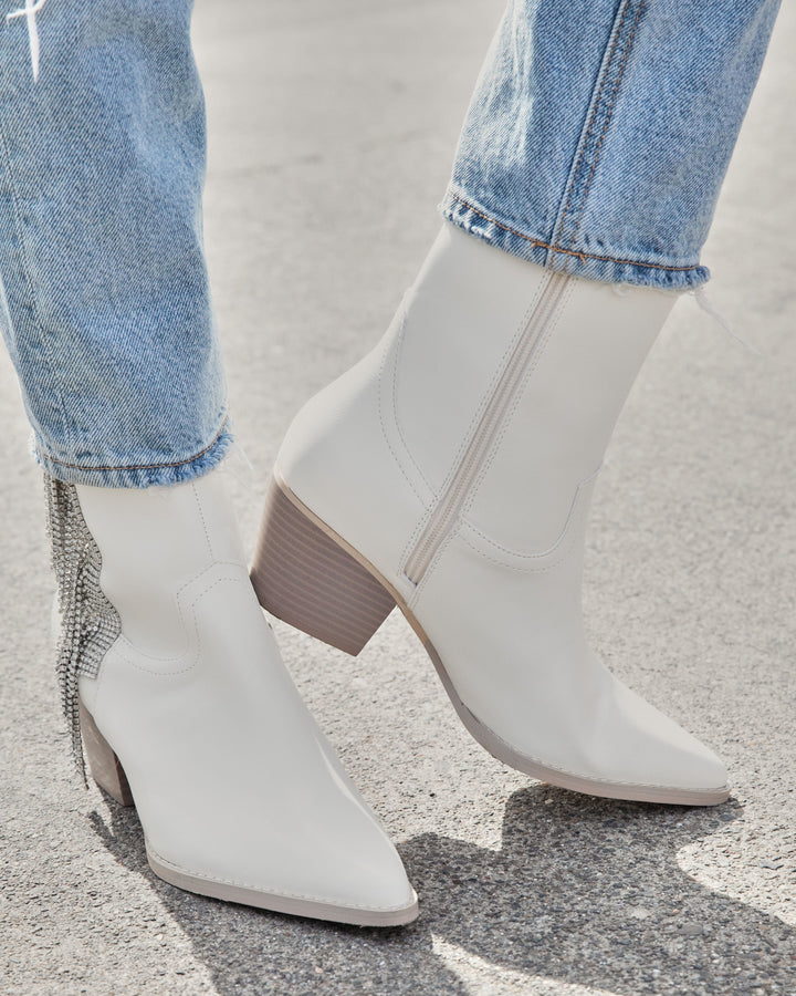 Rowan Crystal Fringe Bootie