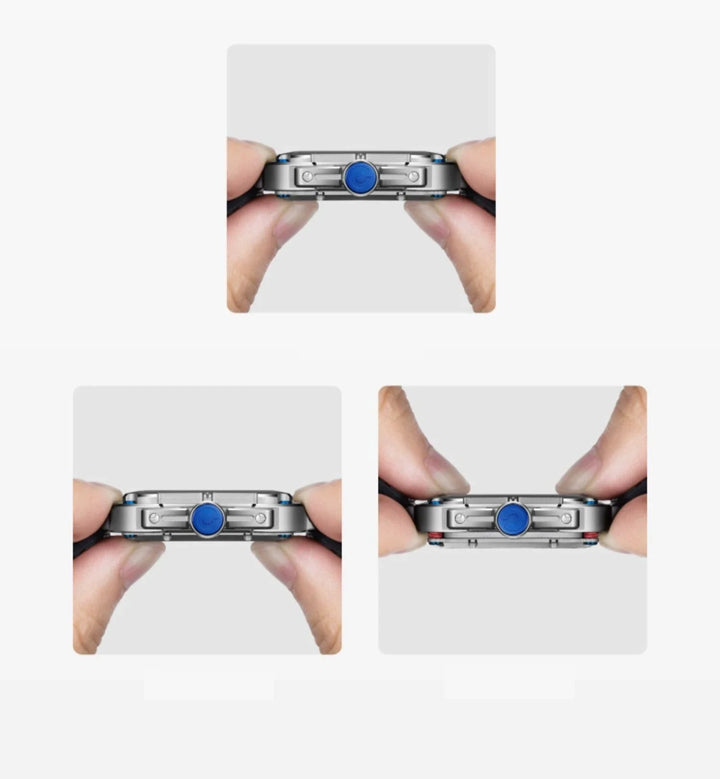 CIGA Design X Series Men's Watch: Titanium Skeleton with Luminous Design & Two Straps