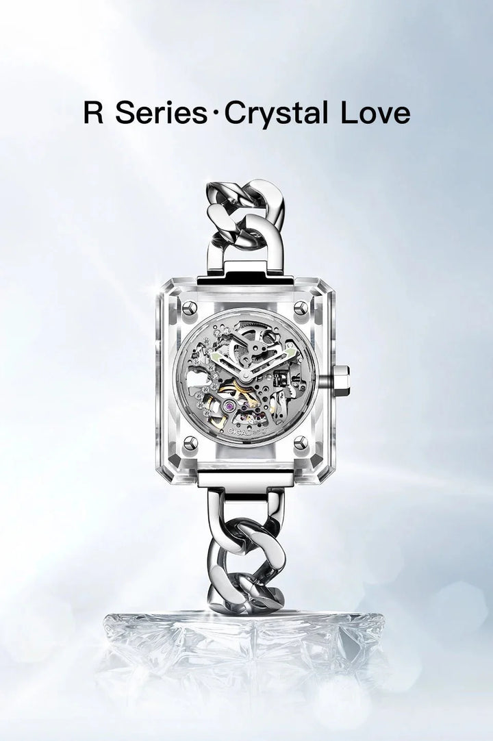 CIGA Design R Series Women's Watch: Crystal Love Skeleton with 3 Straps