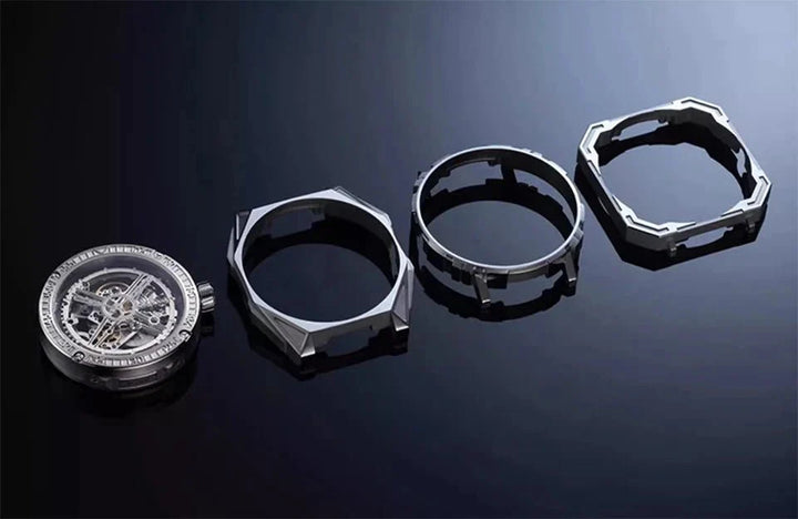 CIGA Design Men's Watch: 3-in-1 Titanium Skeleton with Fluororubber Strap