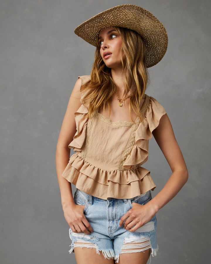 Aldina Ruffle Peplum Top