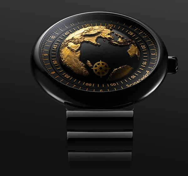 CIGA Design U Series Blue Planet Men's Watch: Luxury Automatic with Gilding & Ceramic
