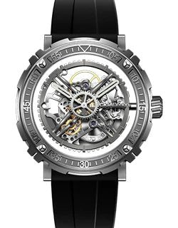 CIGA Design Men's Watch: 3-in-1 Titanium Skeleton with Fluororubber Strap