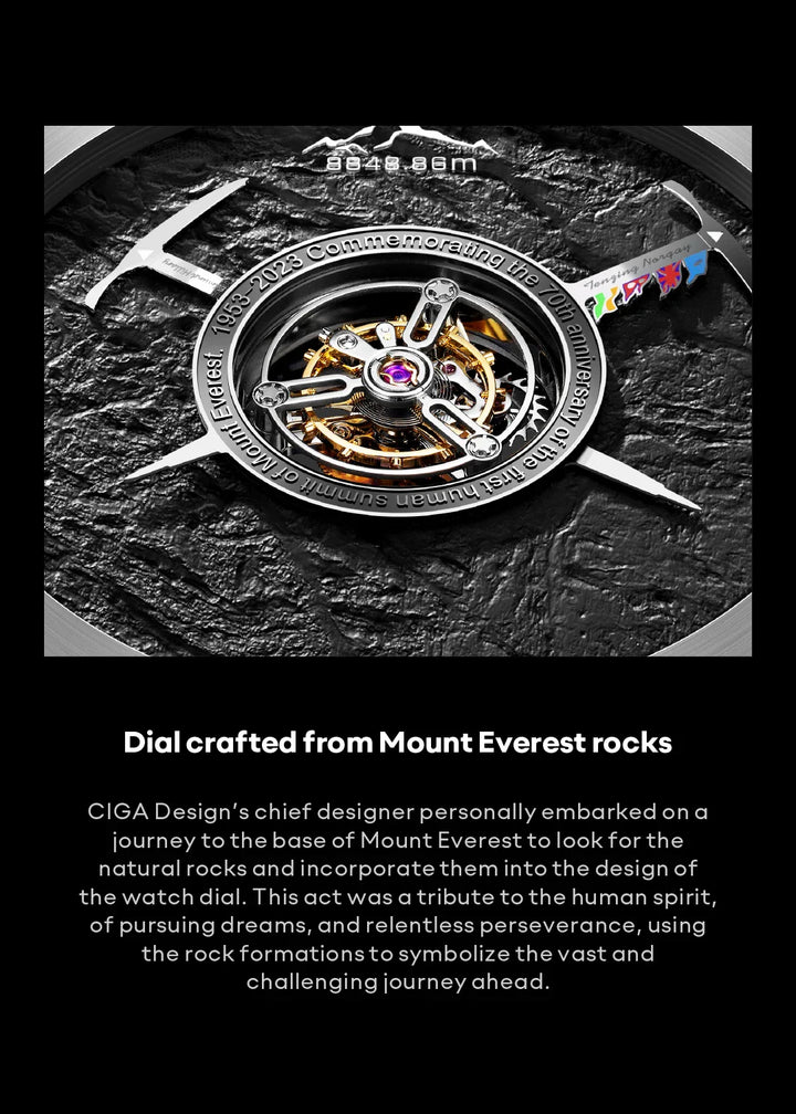 CIGA Design Men's Watch: Mount Everest Edition Central Tourbillon