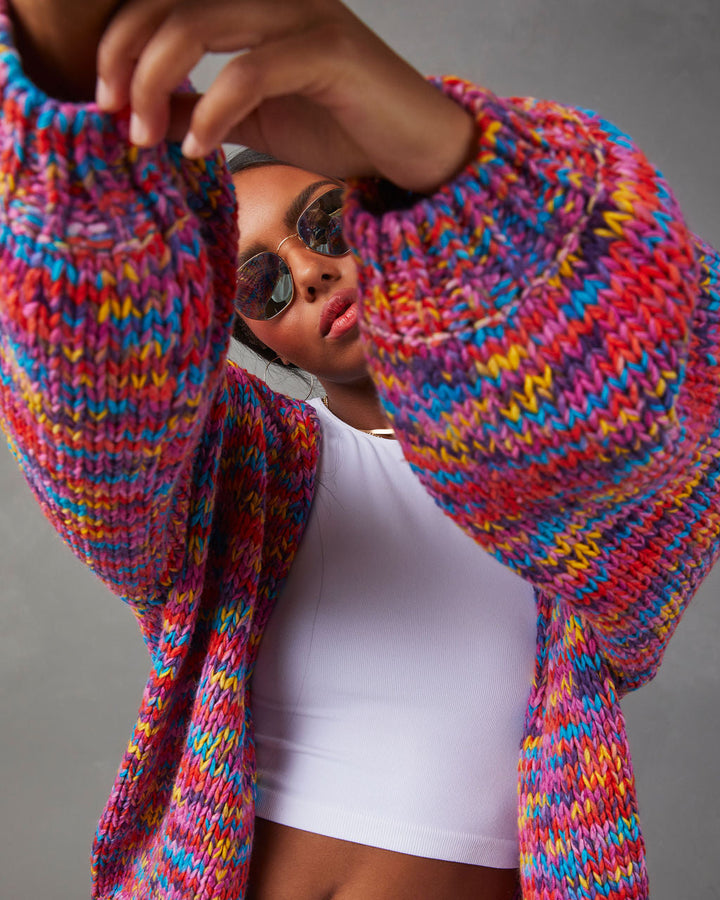 A Different World Multicolor Cardigan
