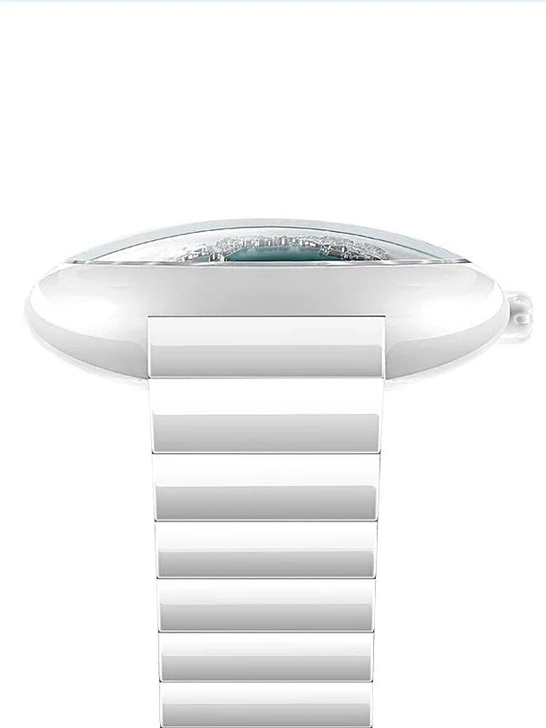 CIGA Design U Series Women's Watch: Blue Planet Ice Age Ceramic Strap