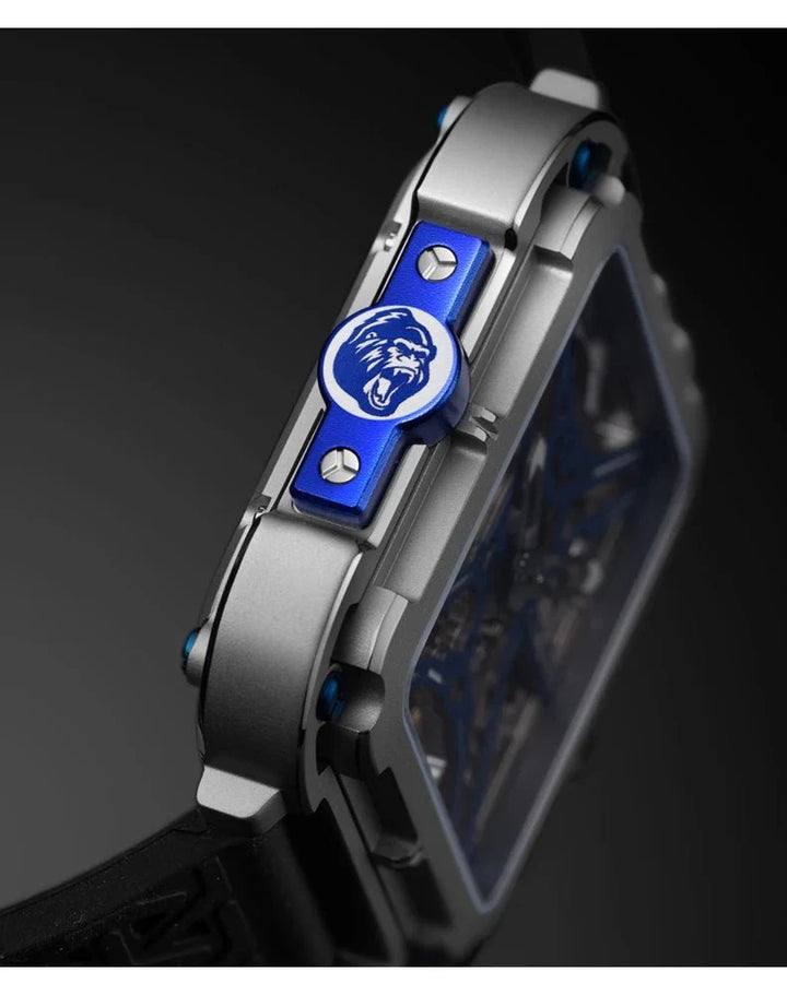 CIGA Design X Series Men's Watch: Titanium Skeleton with Luminous Design & Two Straps