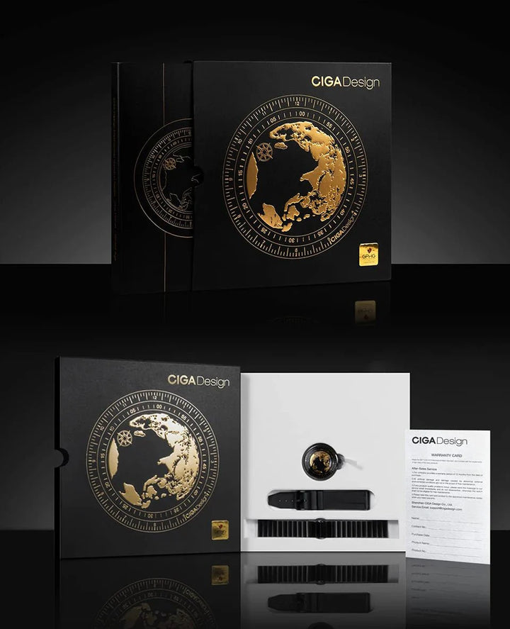 CIGA Design U Series Blue Planet Men's Watch: Luxury Automatic with Gilding & Ceramic