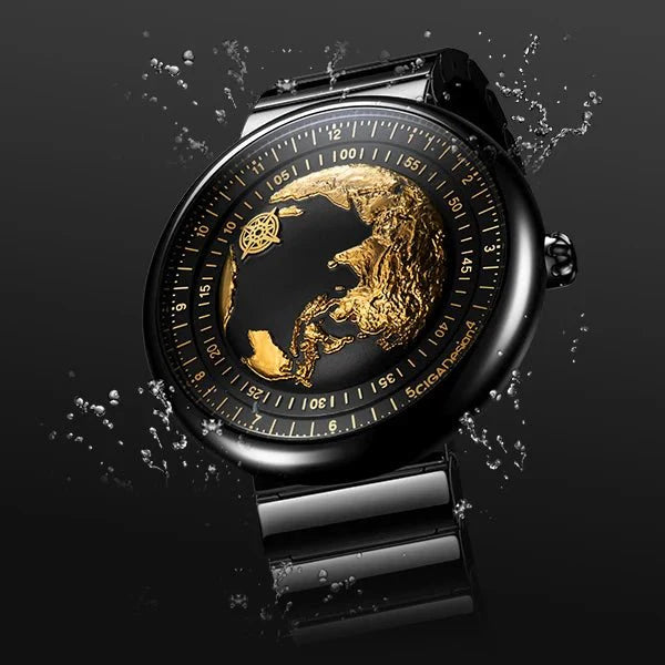 CIGA Design U Series Blue Planet Men's Watch: Luxury Automatic with Gilding & Ceramic
