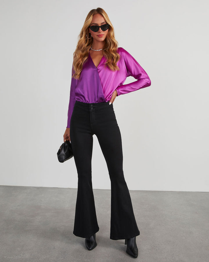 Two Sides Satin Drape Bodysuit