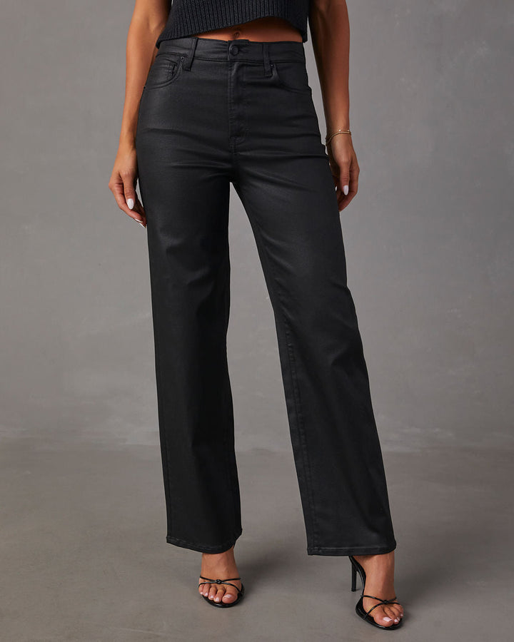 VICI Icon Coated High Rise Straight Jeans