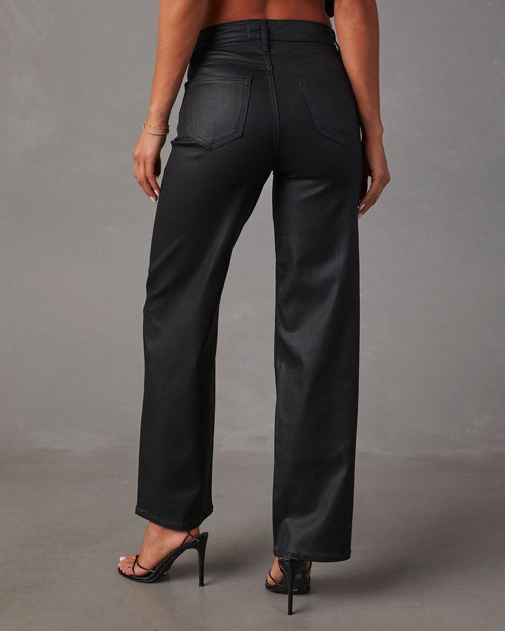 VICI Icon Coated High Rise Straight Jeans