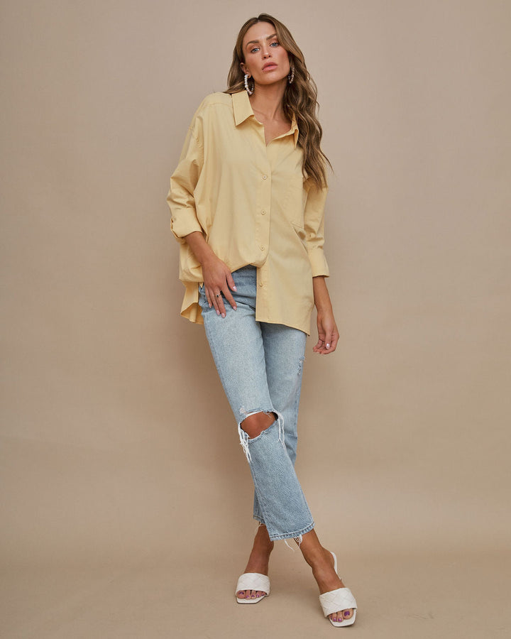 Federica Cotton Button Down Top