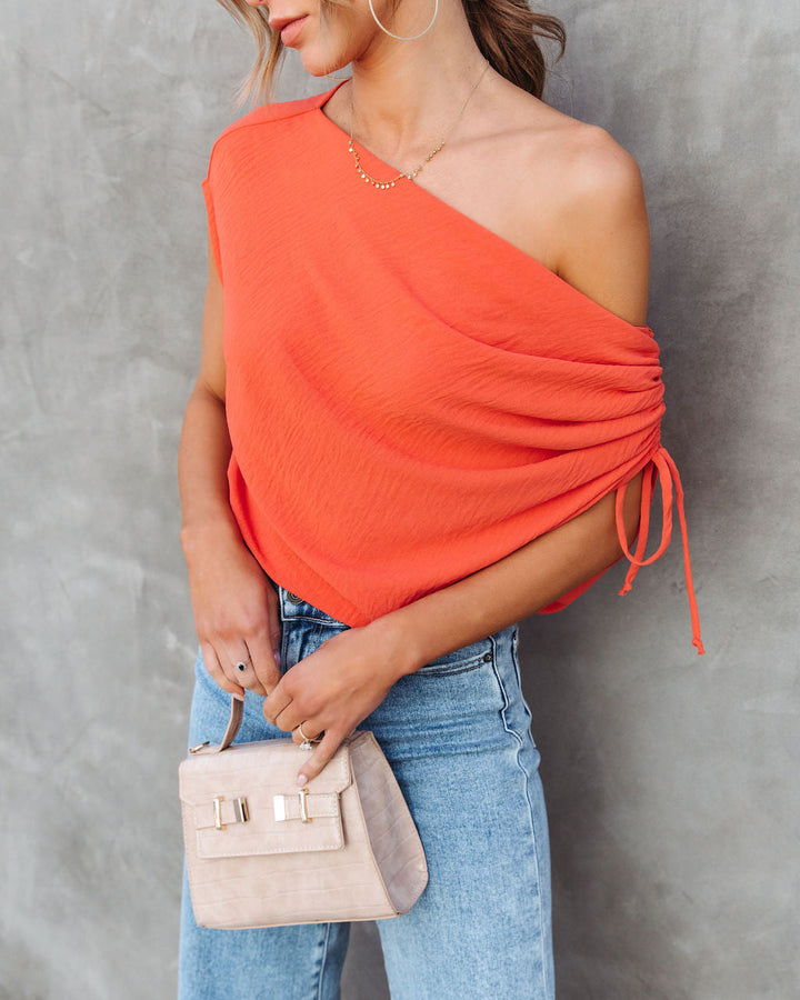 Thomas One Shoulder Ruched Cutout Top